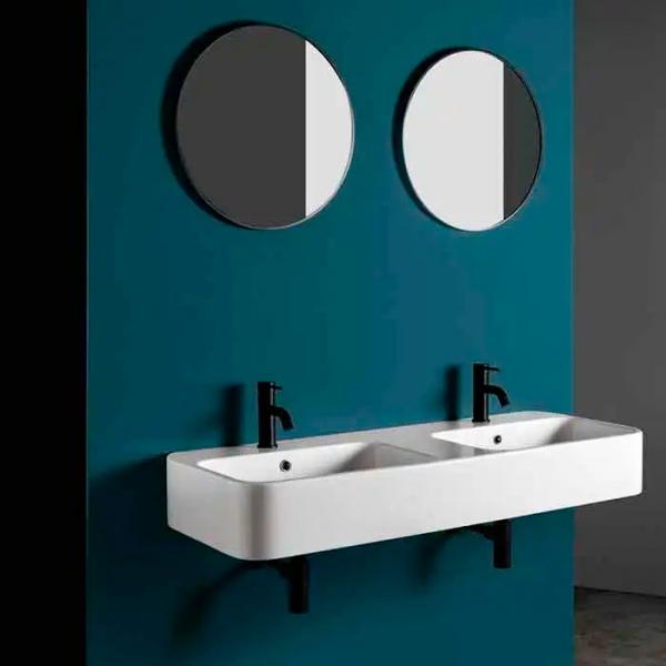 Lavabo Cosa 120 dobbelt håndvask t/væg eller bord - 2 hanehuller