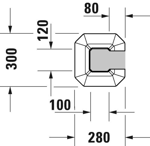 Duravit 1930 søjle til håndvask 043880 og 043870 Duravit 1930 søjle til håndvask 043880 og 043870