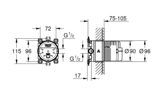 Grohe SmartControl 310 komplet brusesystem til indbygning - Firkantet/loft Grohe SmartControl 310 komplet brusesystem til indbygning - Firkantet/loft