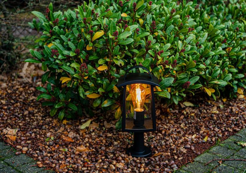 Lutec Tradition Kelsey udendørslanterne - Mat sort Lutec Tradition Kelsey udendørslanterne - Mat sort