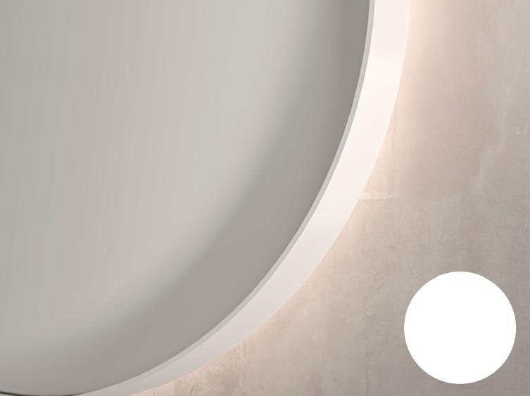 Sanibell Ink SP19 spejl m/lys, varme og sensor 100 x 80 cm - Mat hvid Sanibell Ink SP19 spejl m/lys, varme og sensor 100 x 80 cm - Mat hvid