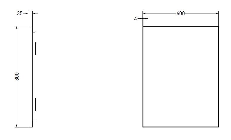 Sanibell Ink SP32 firkantet spejl m/backlight, varme og sensor 60 x 80 cm - Børstet gunmetal Sanibell Ink SP32 firkantet spejl m/backlight, varme og sensor 60 x 80 cm - Børstet gunmetal