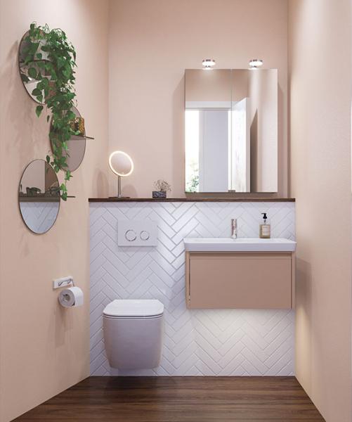 Dansani Luna Classic 60 vaskeskab m/skuffe og integreret greb - Valgfri farve