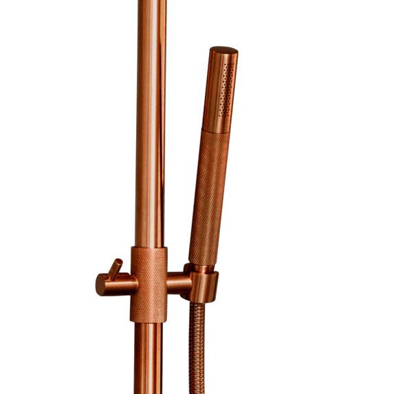 Cassøe Crystal Cut komplet brusesystem - T8 - Børstet kobber