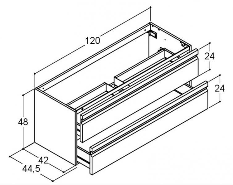 Dansani Luna Urban 120 møbelsæt m/Circle bowlevask og skuffer - Valgfri farve Dansani Luna Urban 120 møbelsæt m/Circle bowlevask og skuffer - Valgfri farve