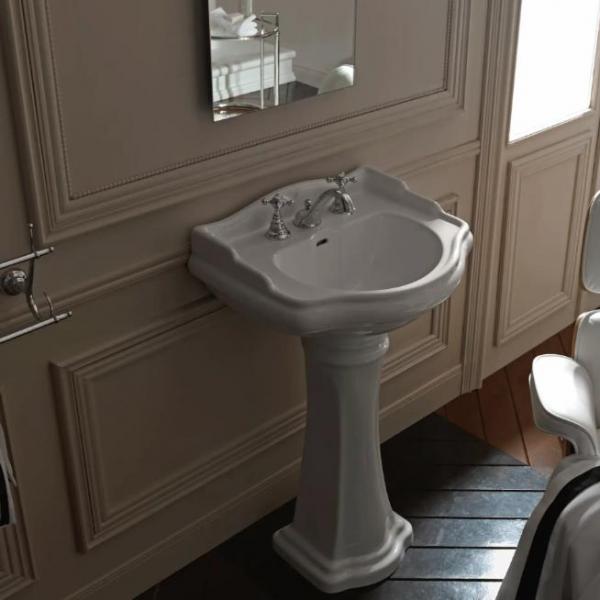 Lavabo Retro 69 håndvask t/gulv med piedestal - 1 hanehul Lavabo Retro 69 håndvask t/gulv med piedestal - 1 hanehul