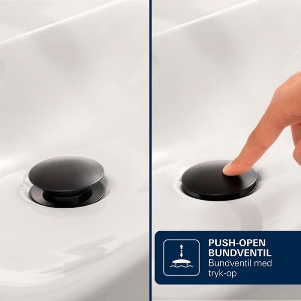 Grohe Get S håndvaskarmatur Eco m/Koldstart og push-open bundventil - Mat sort Grohe Get S håndvaskarmatur Eco m/Koldstart og push-open bundventil - Mat sort
