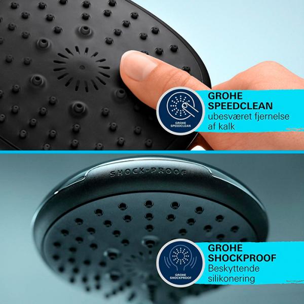 Grohe Vitalio Comfort 110 brusesæt 2 sprays inkl. brusehylde Grohe Vitalio Comfort 110 brusesæt 2 sprays inkl. brusehylde