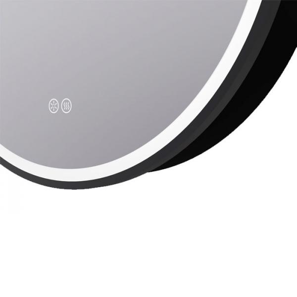 Cassøe Form rundt spejlskab m/lys, touch og antidug Ø60 cm - Sort