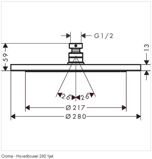 Hansgrohe Ecostat S komplet brusesystem til indbygning - Mat hvid Hansgrohe Ecostat S komplet brusesystem til indbygning - Mat hvid