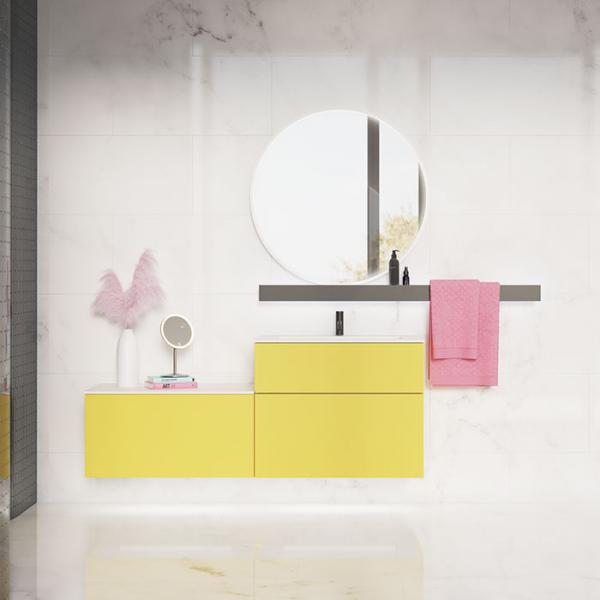 Dansani Luna Urban 160 møbelsæt m/Angular vask og skuffer - Valgfri farve