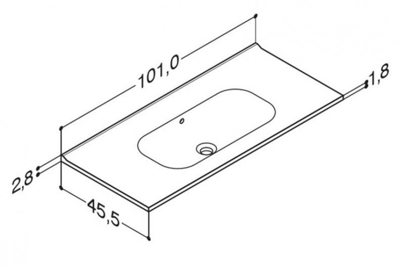 Dansani Luna Urban 100 møbelsæt m/Kantate vask og håndklædeholder - Høj - Valgfri farve/sort ramme