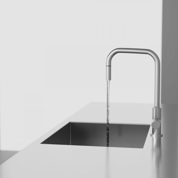 Primy Steel Accent Square køkkenarmatur m/udtræk - Rustfrit stål Primy Steel Accent Square køkkenarmatur m/udtræk - Rustfrit stål