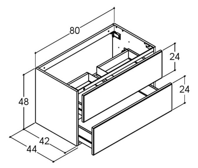Dansani Luna 200 møbelpakke m/Minore håndvask - Valgfri farve Dansani Luna 200 møbelpakke m/Minore håndvask - Valgfri farve