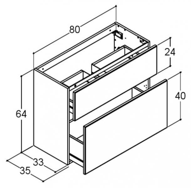Dansani Luna Urban 160 møbelsæt m/Minore dobbeltvask og 4 skuffer - Valgfri farve Dansani Luna Urban 160 møbelsæt m/Minore dobbeltvask og 4 skuffer - Valgfri farve