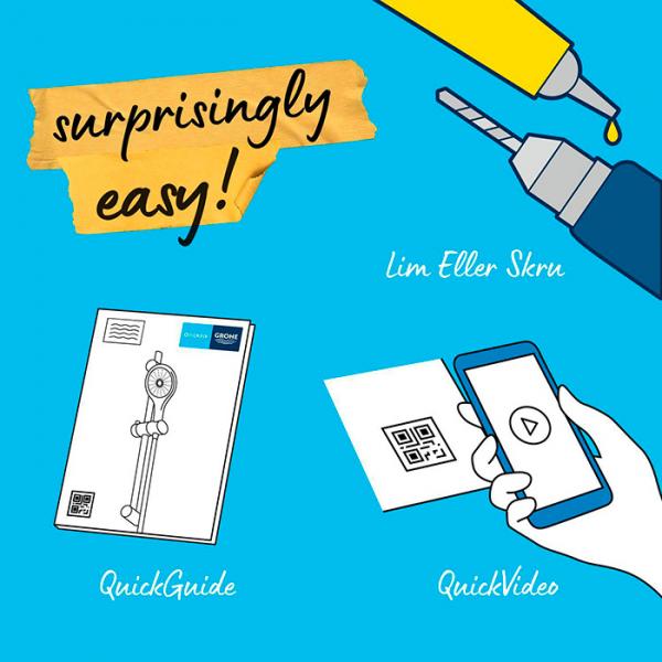 Grohe Vitalio Start 110 brusesæt 2 sprays Grohe Vitalio Start 110 brusesæt 2 sprays